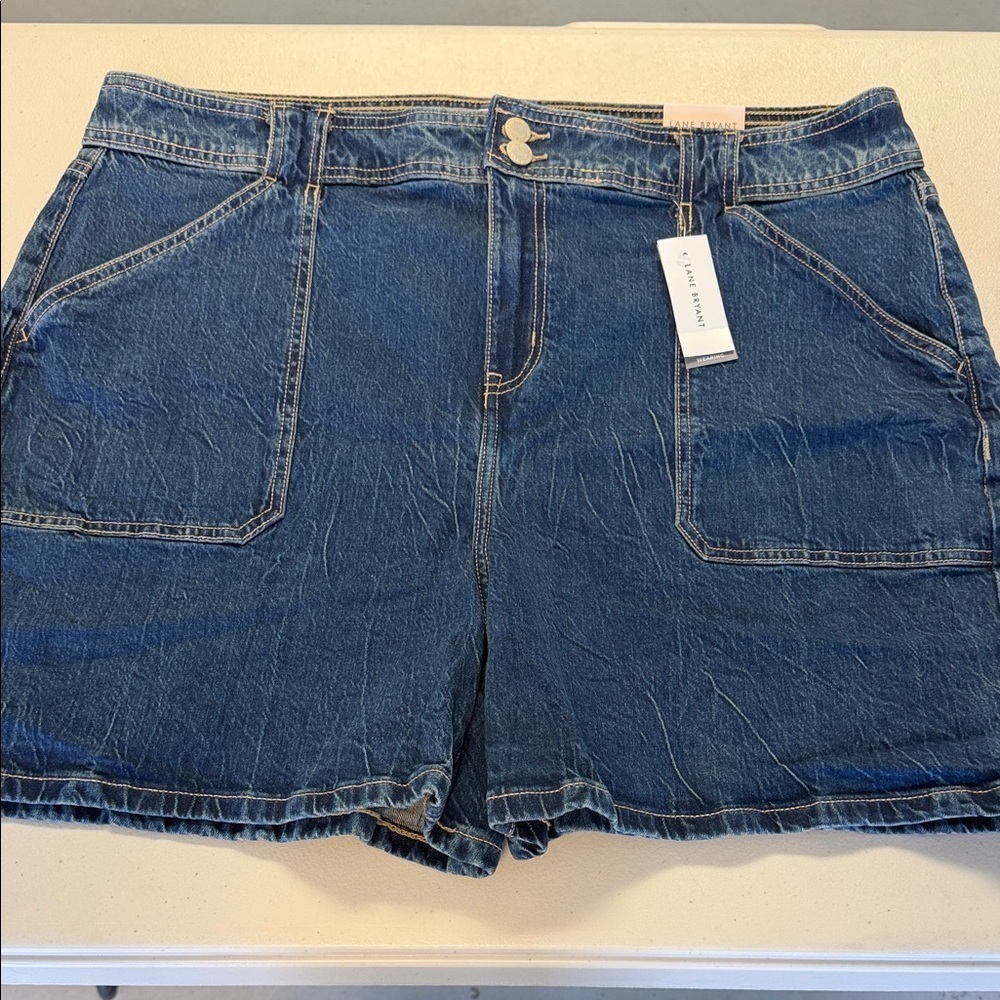NWT Lane Bryant High Rise Midi Shorts